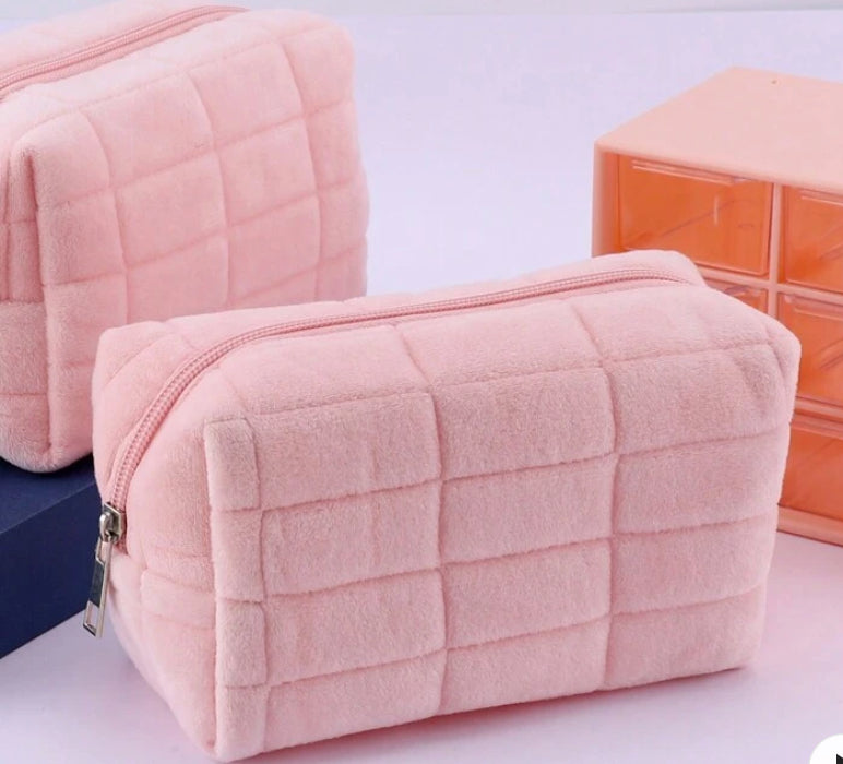 Huge pink plush pencil case