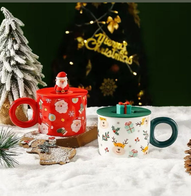 Gift box or santa mug