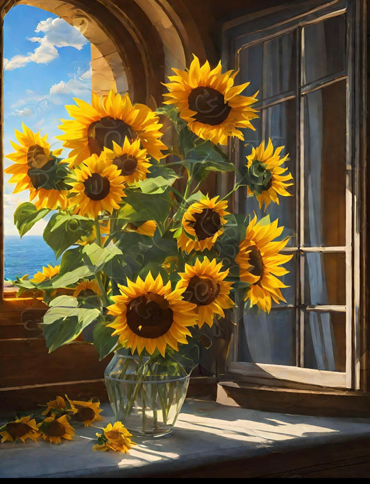 Sunflower diamond painting