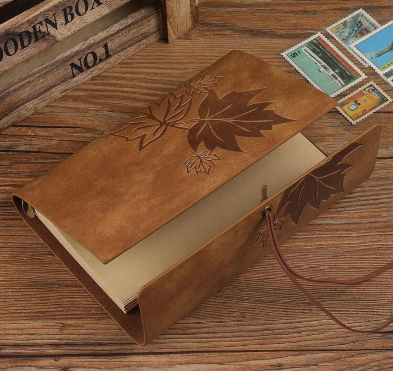 Vintage leaf journaling notebook