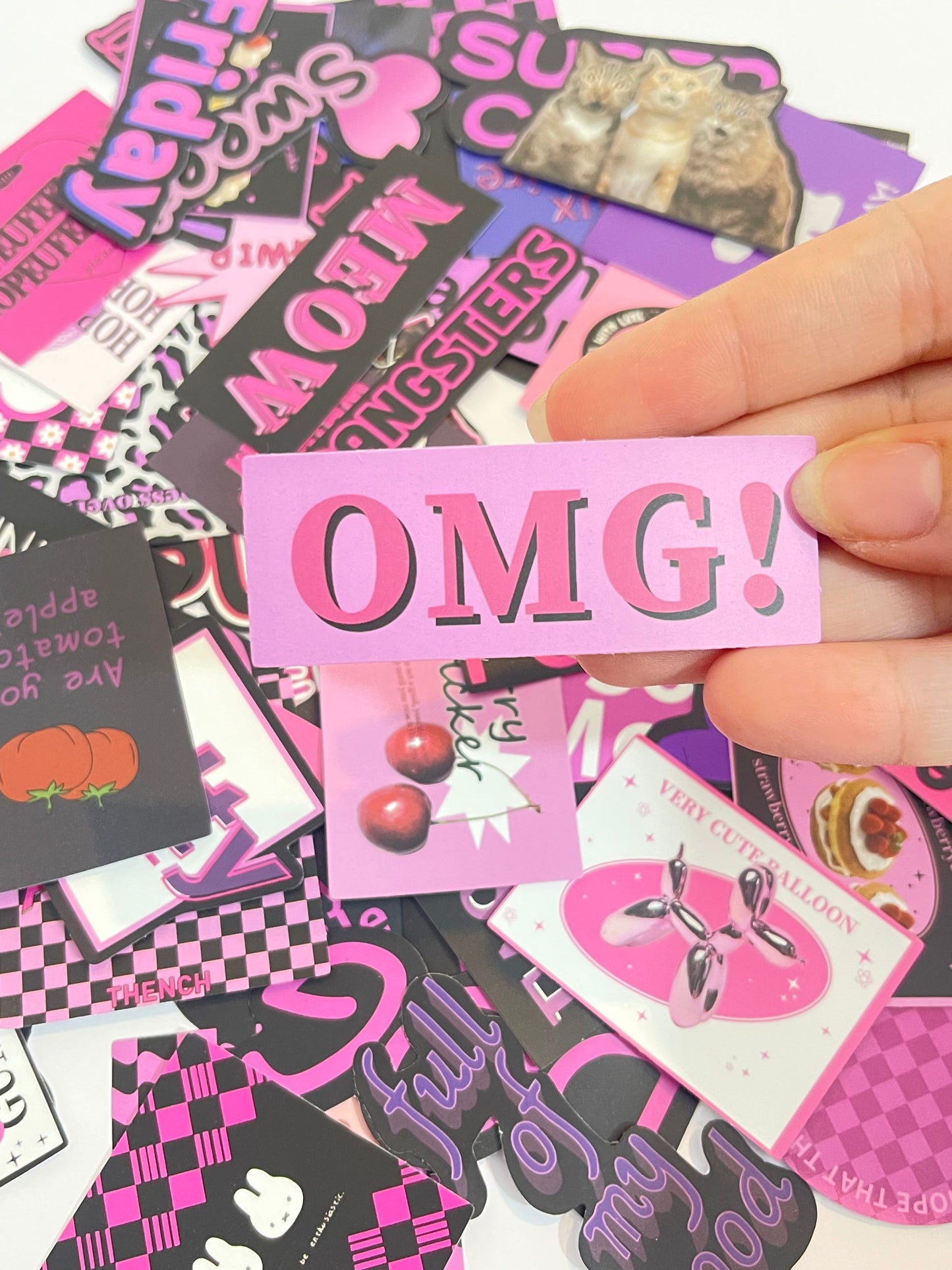 Pink stickers box