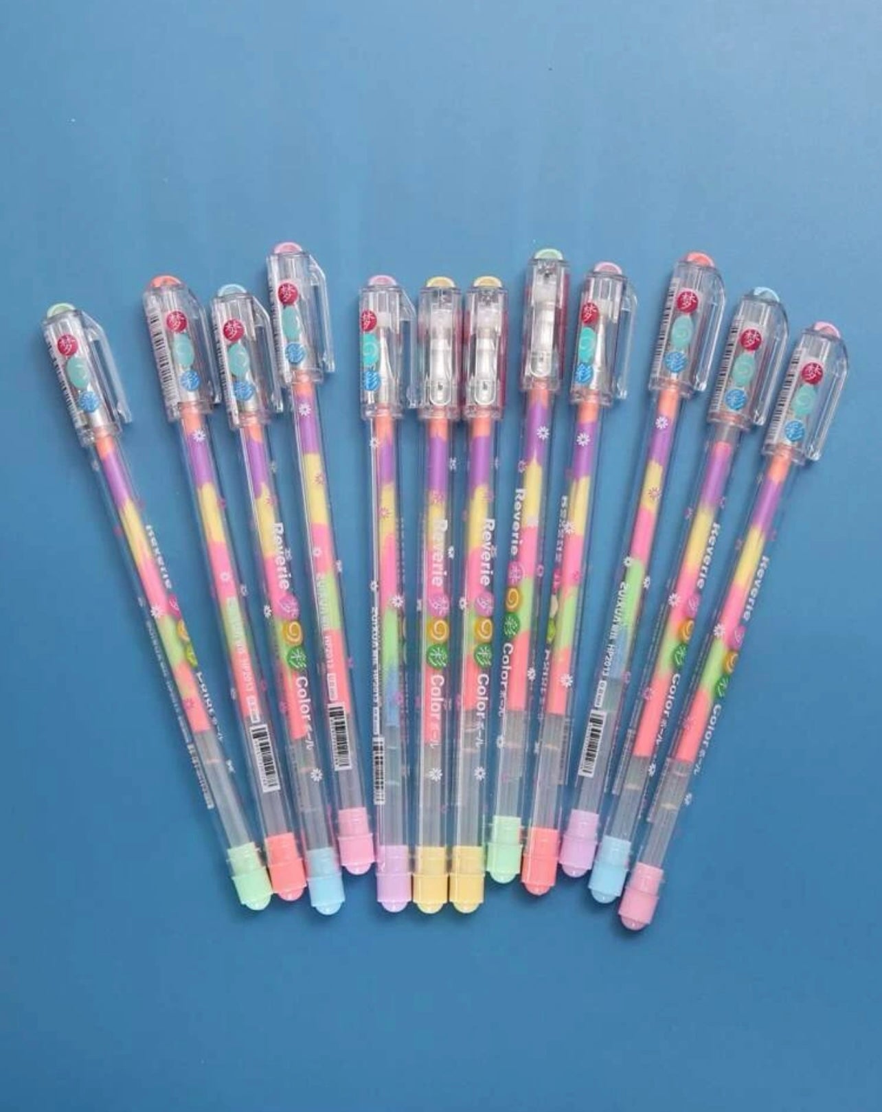 Glitter multicolored pen