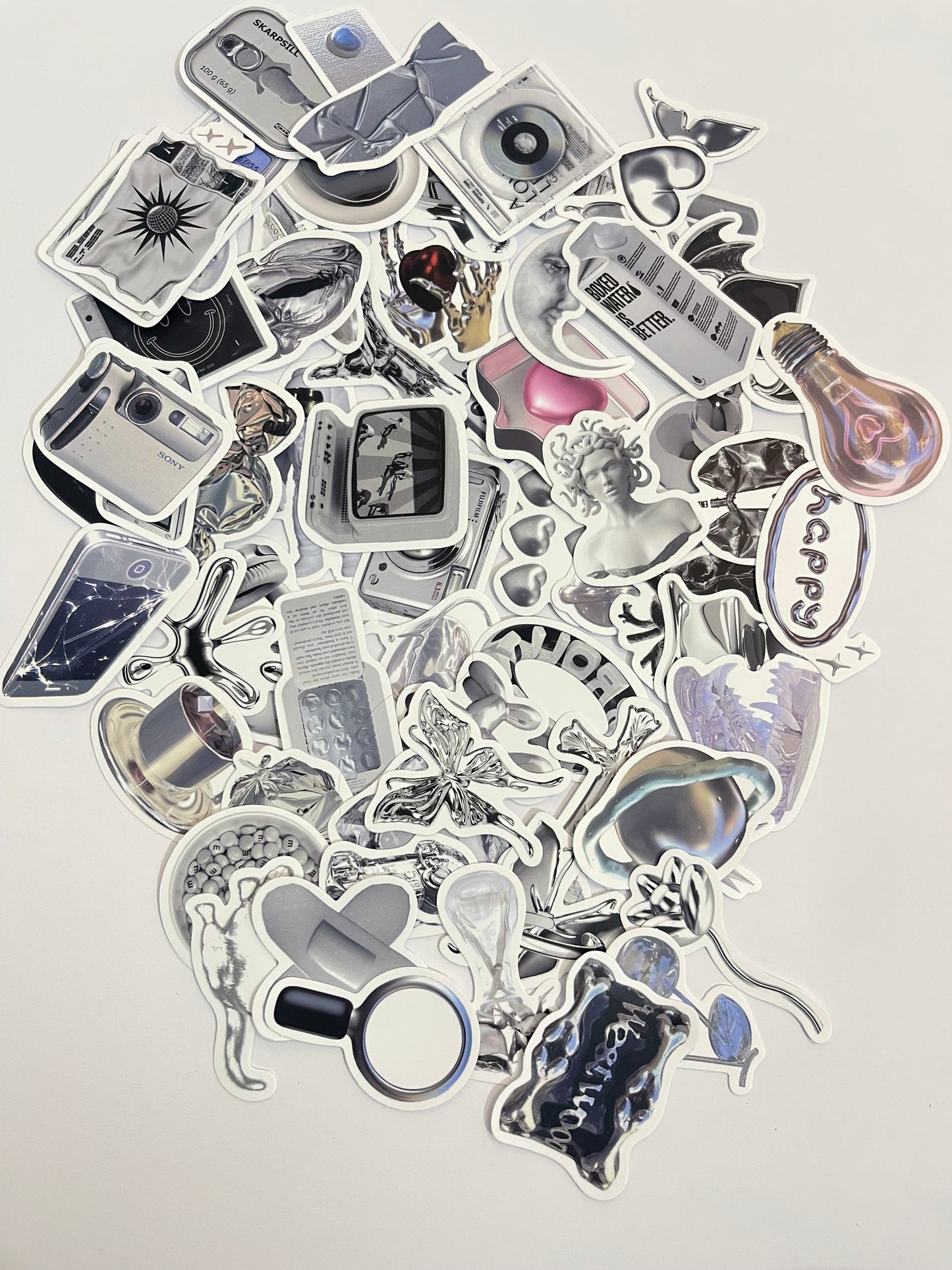 Silver stickers pack