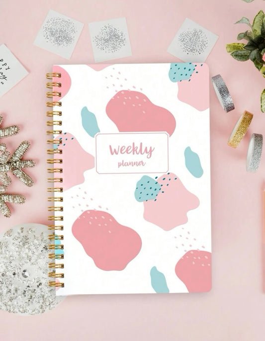 Colorful pink planner