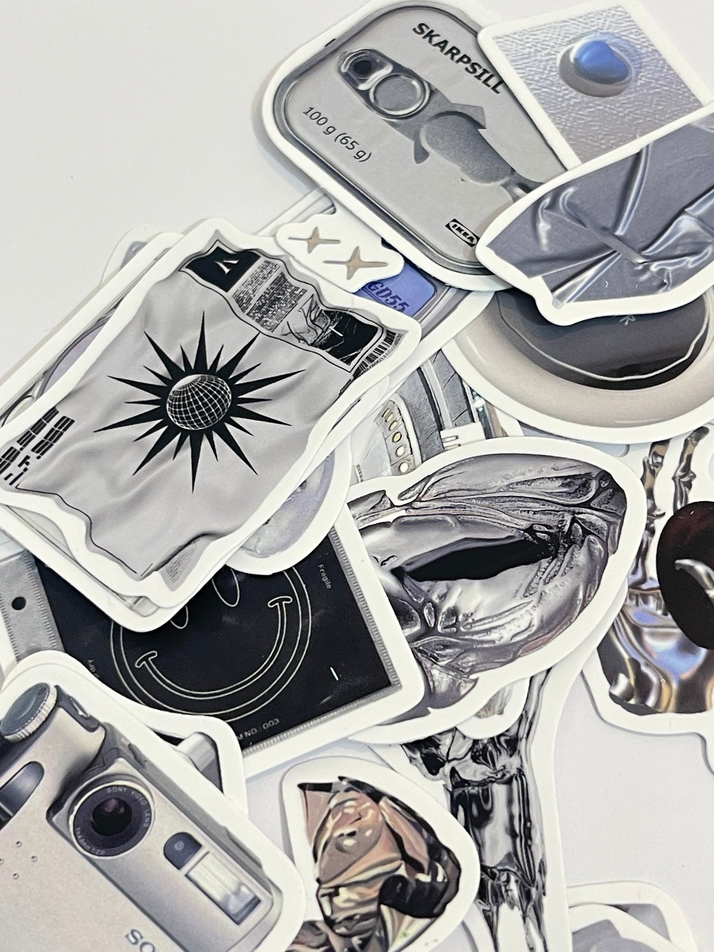 Silver stickers pack