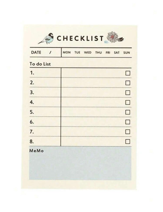 Checklist mini notepad