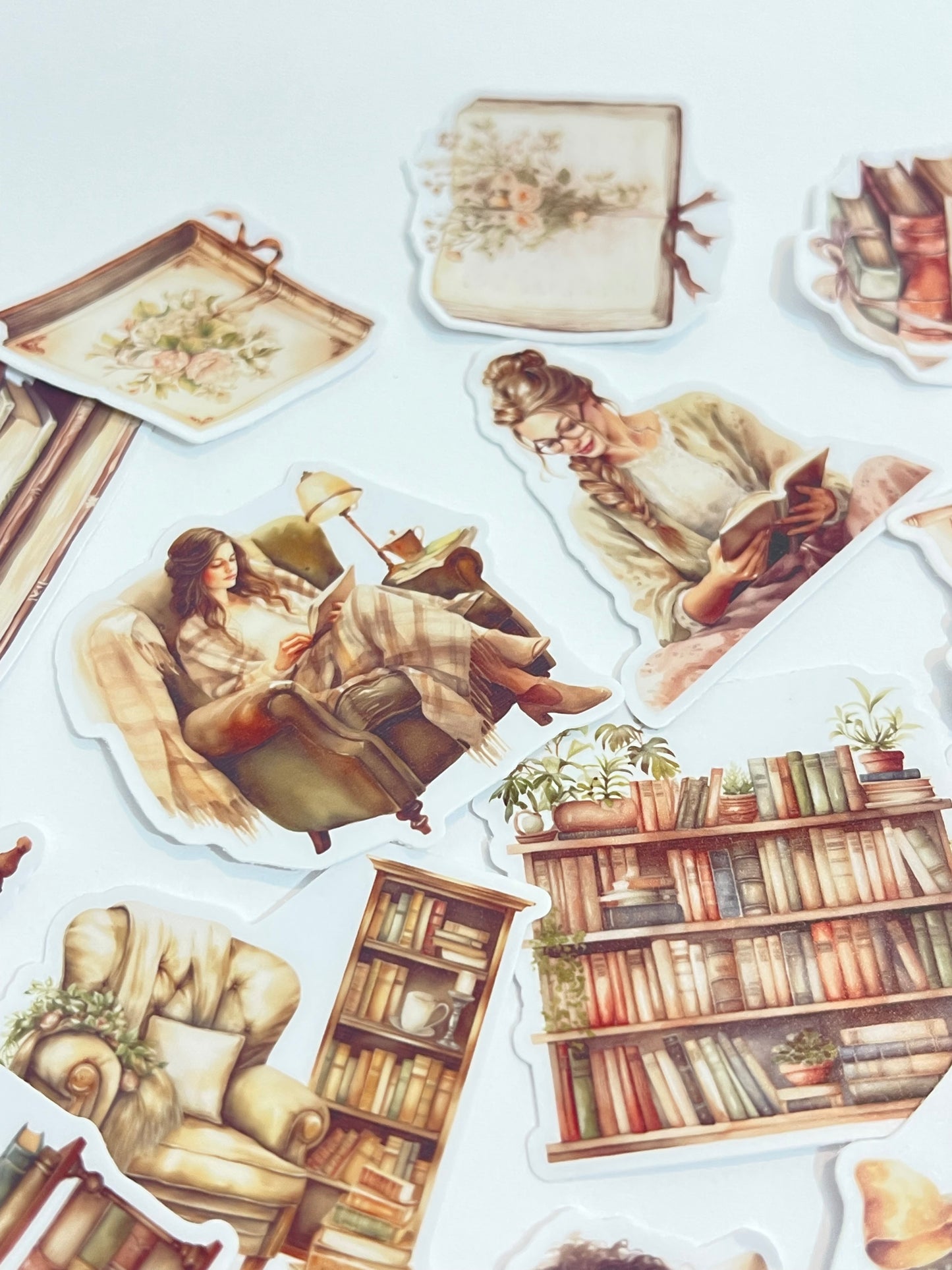 Vintage cozy stickers