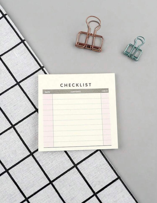 Checklist mini notepad