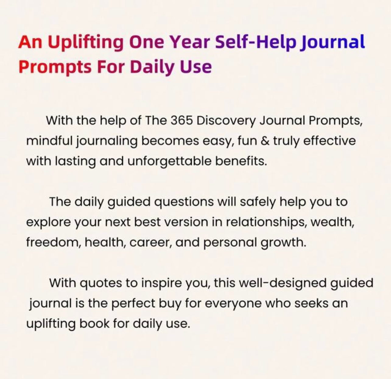 Self discovery journal