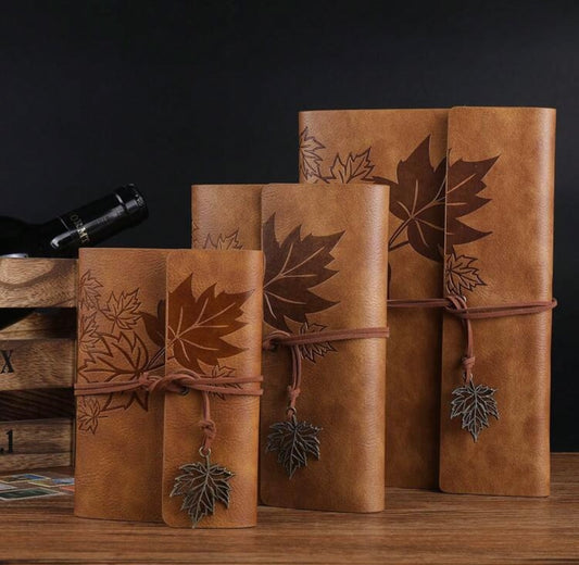 Vintage leaf journaling notebook