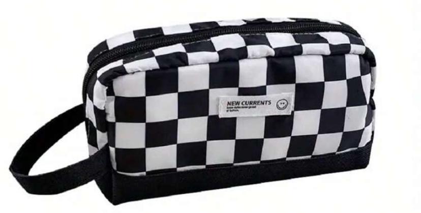 big black and white pencil case