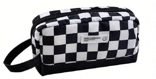big black and white pencil case