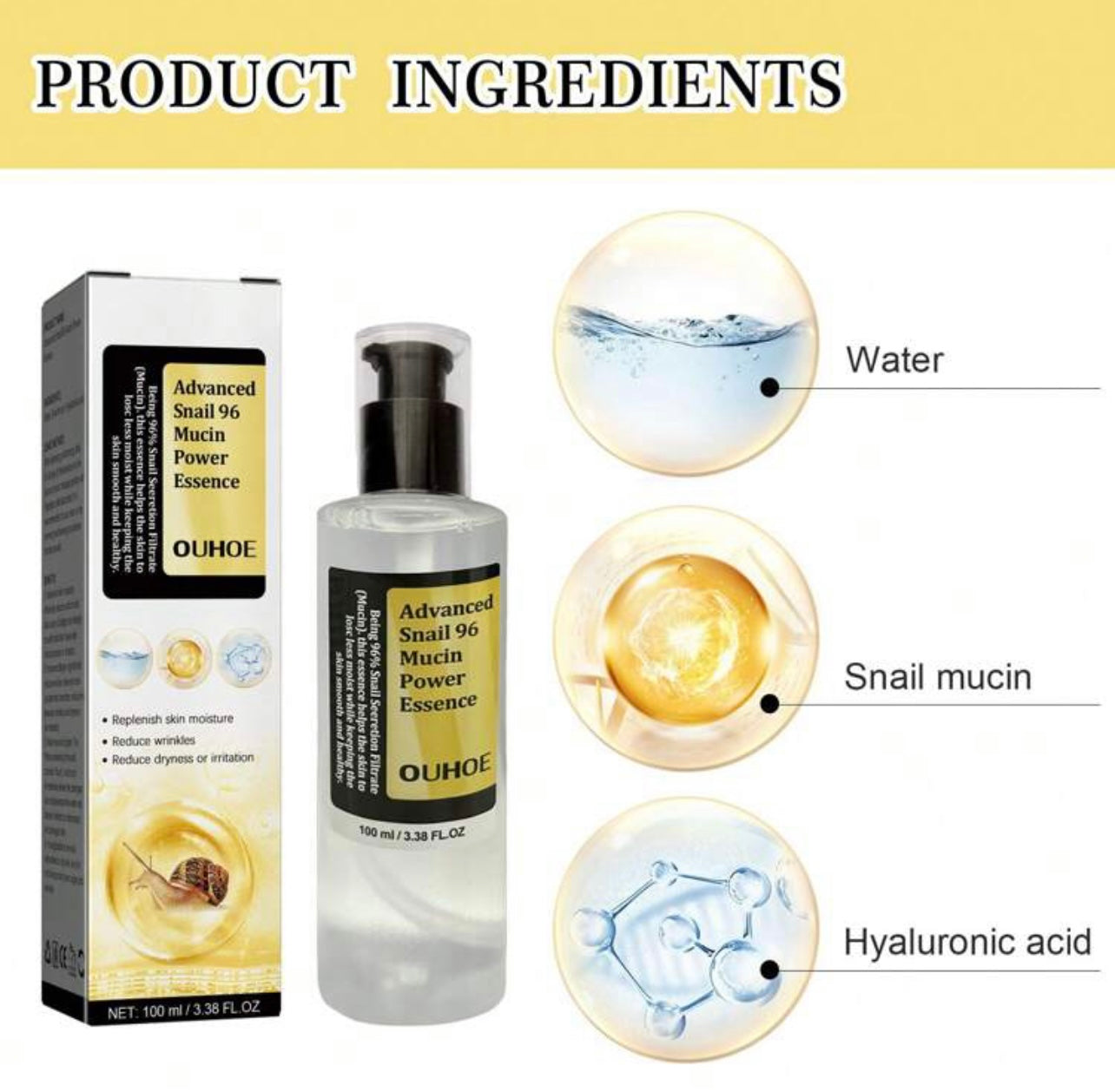 Snail collagen essence water moisturizer