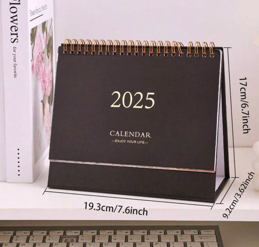 Desk calendar with stickers and places for notes