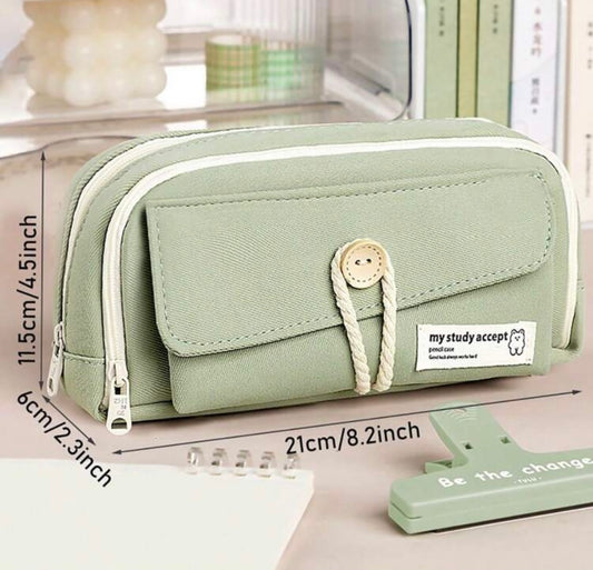 Sage green aesthetic pencil case