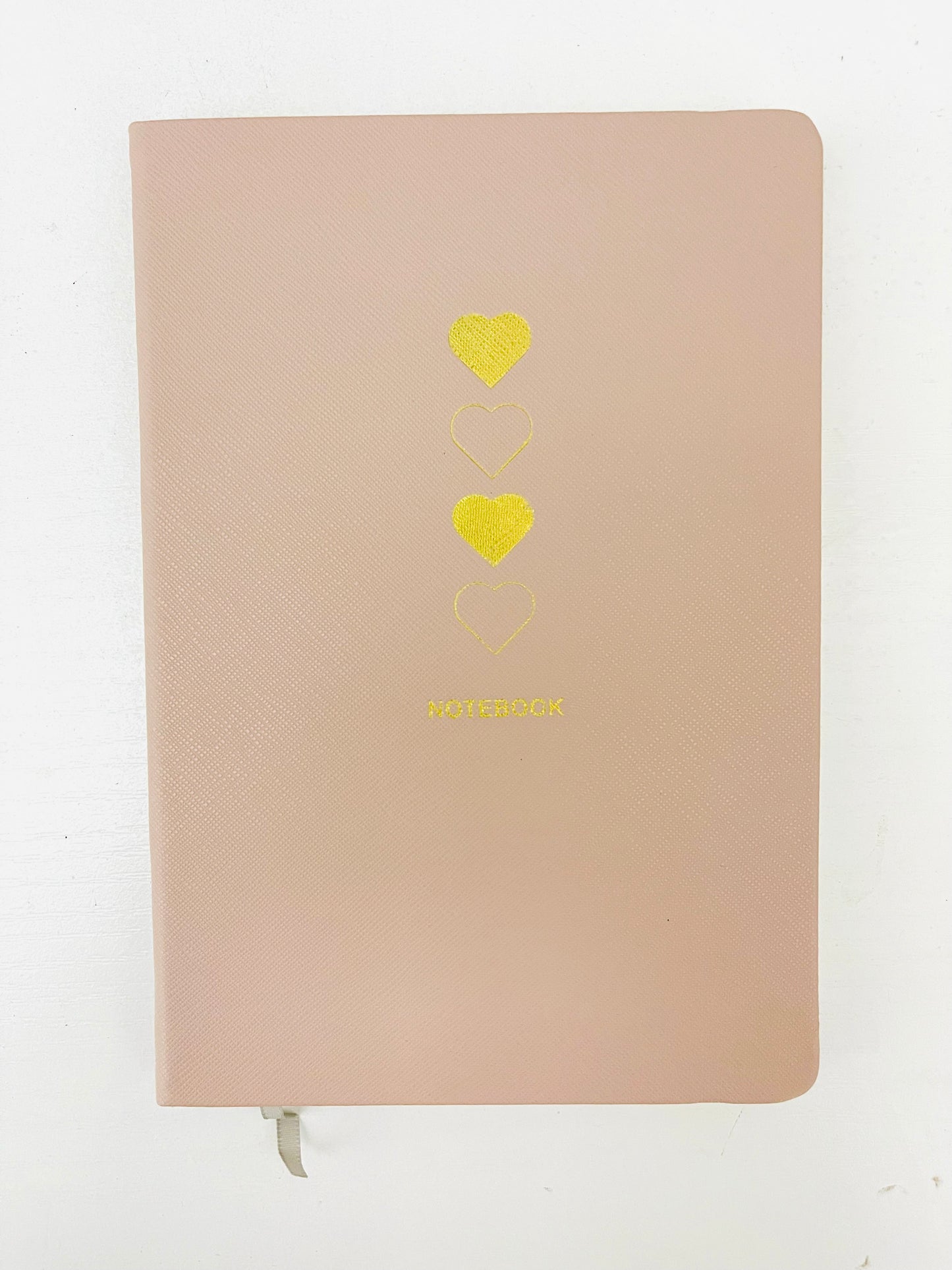 4 hearts hard cover notebook