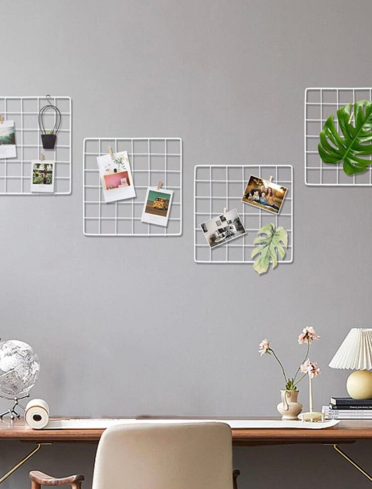 White wall grid