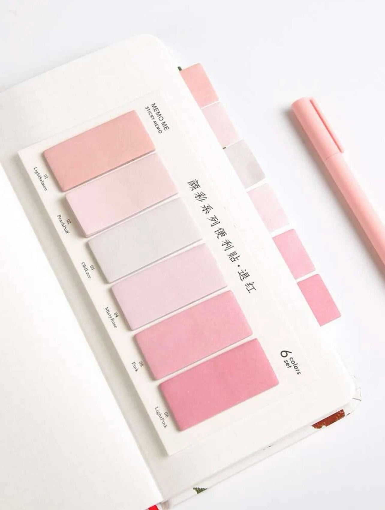 Pink pastel sticky notes