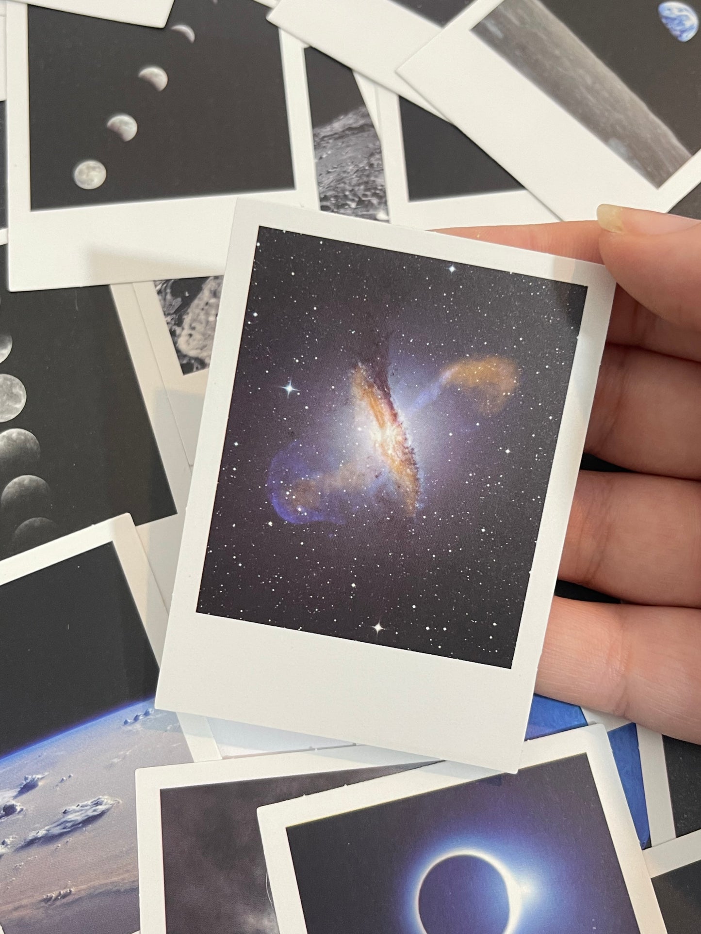 Polaroid space stickers