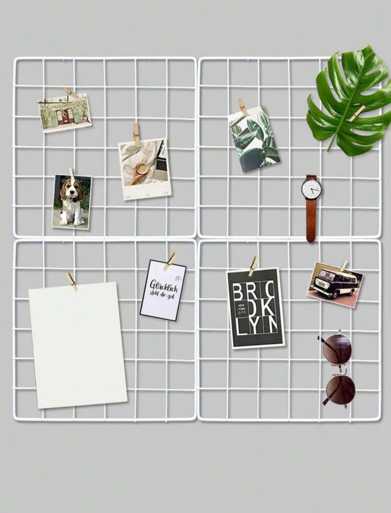 White wall grid