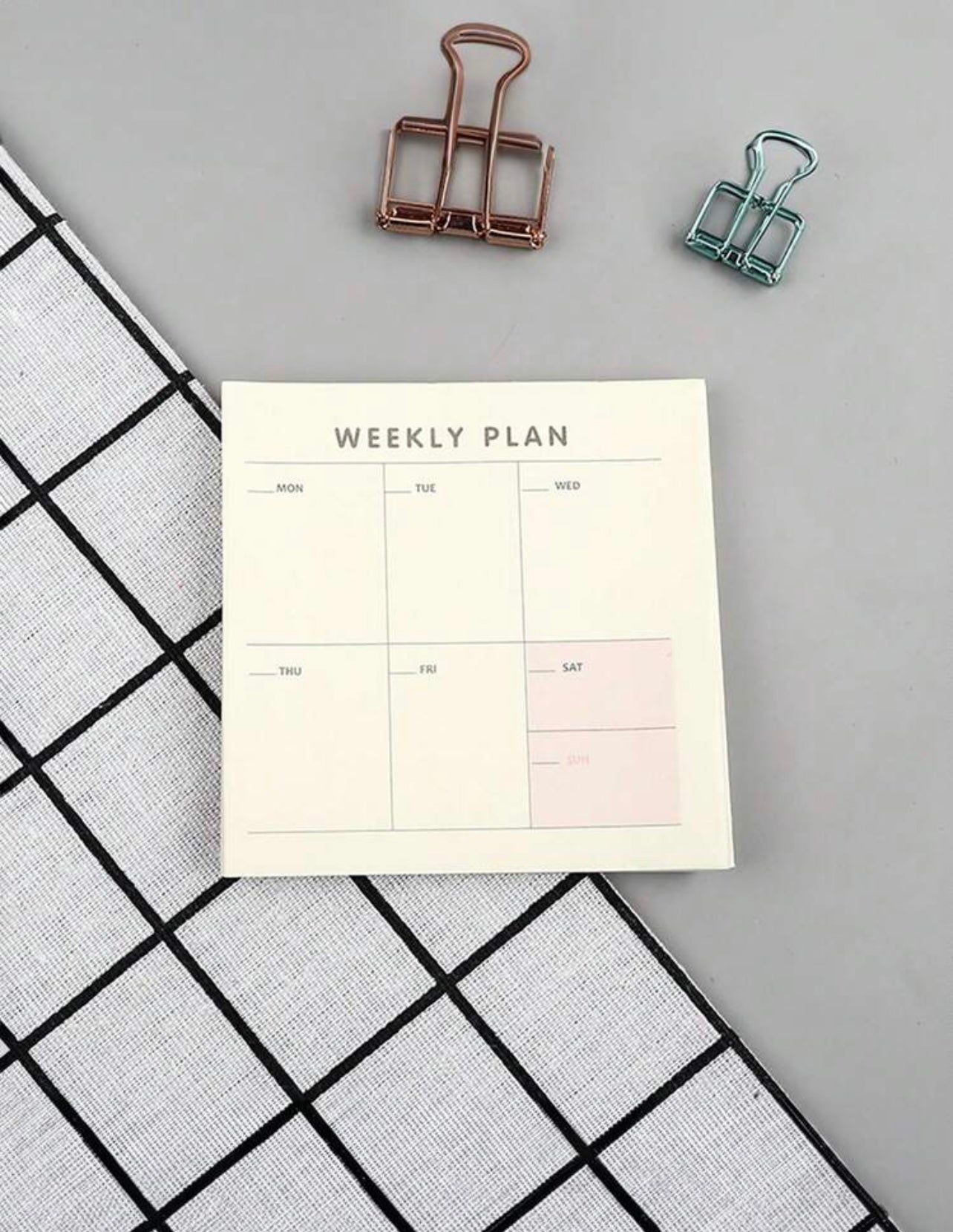 Weekly plan mini notepad