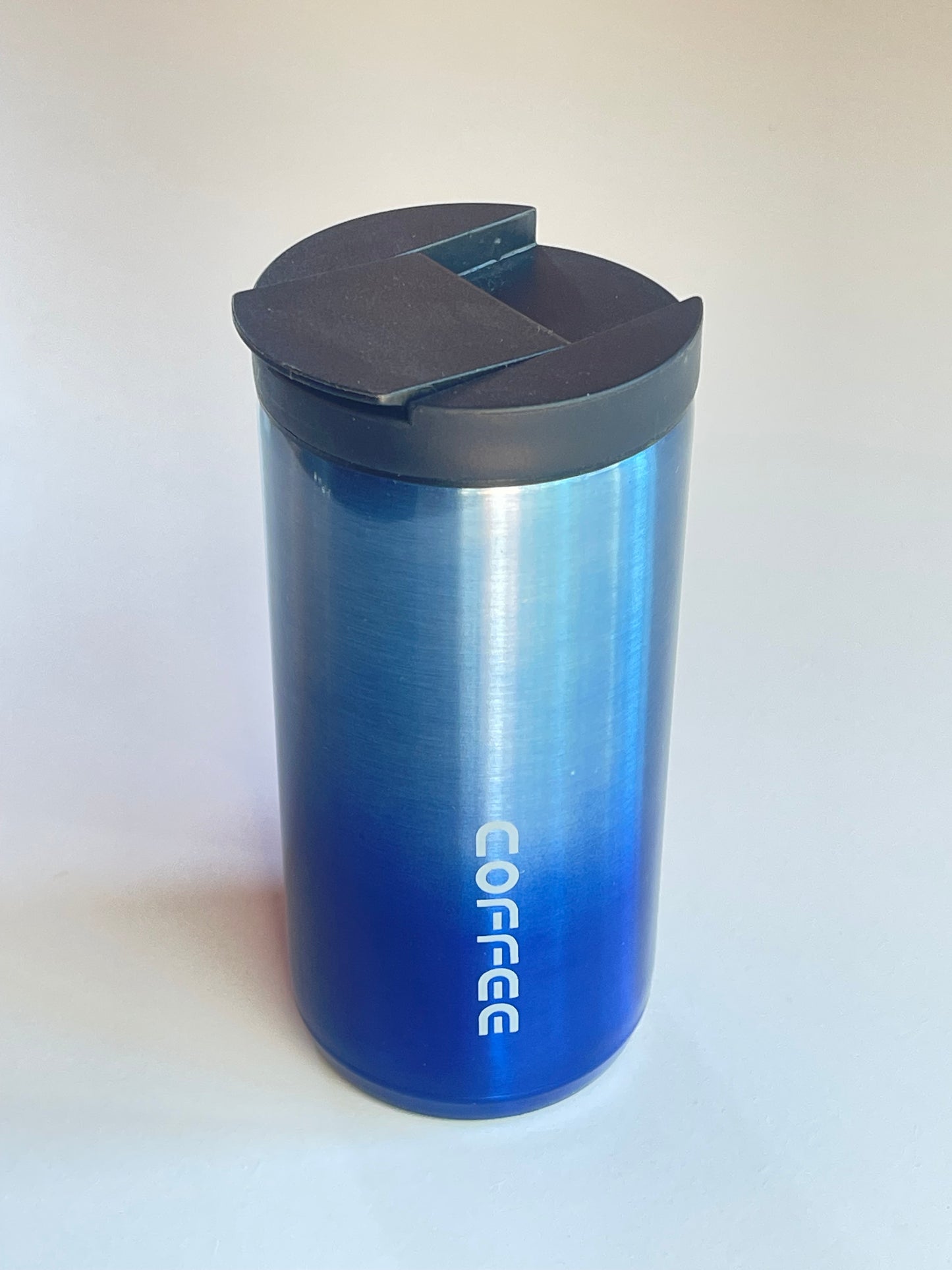 Blue thermos hot and cold