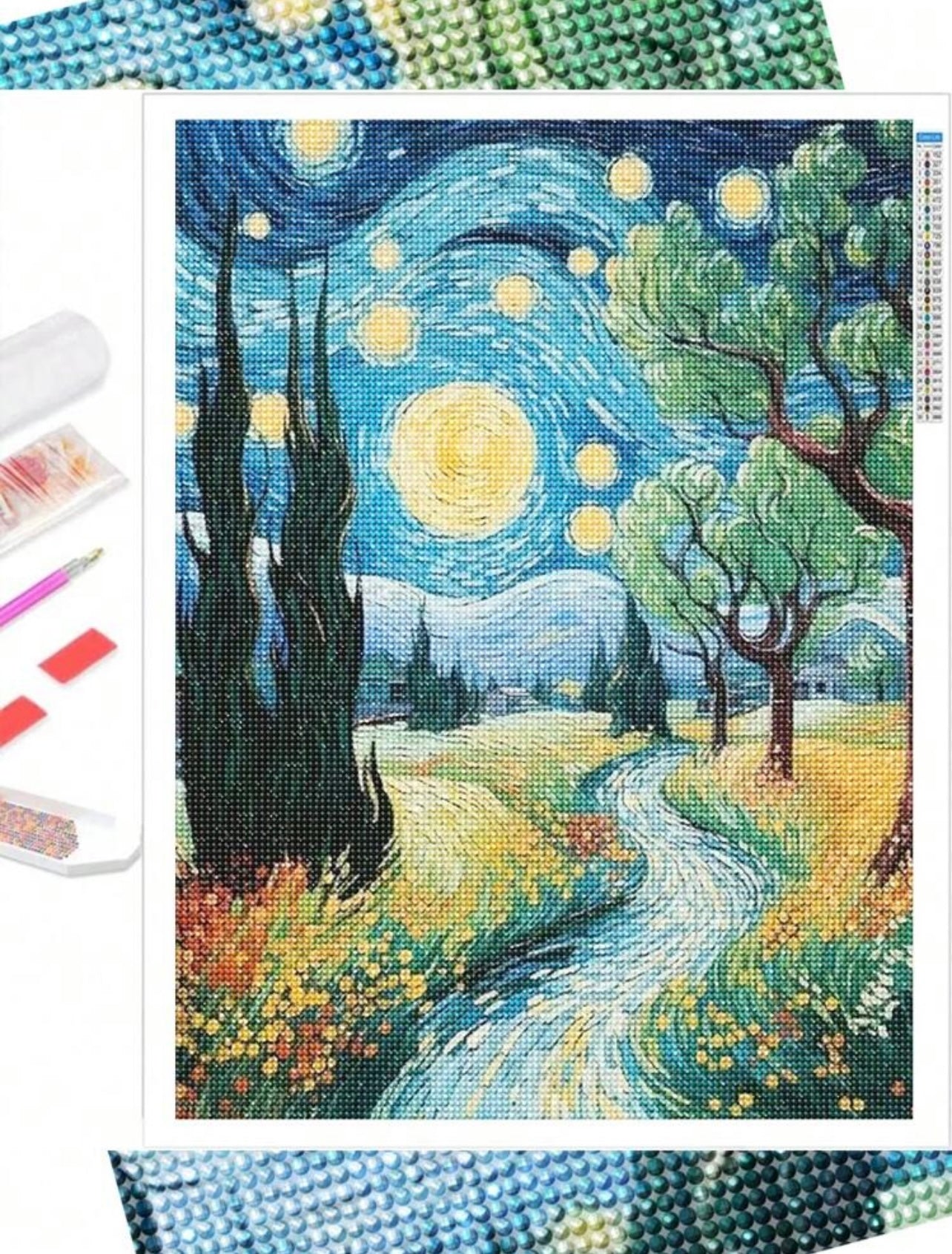 Starry night diamond painting