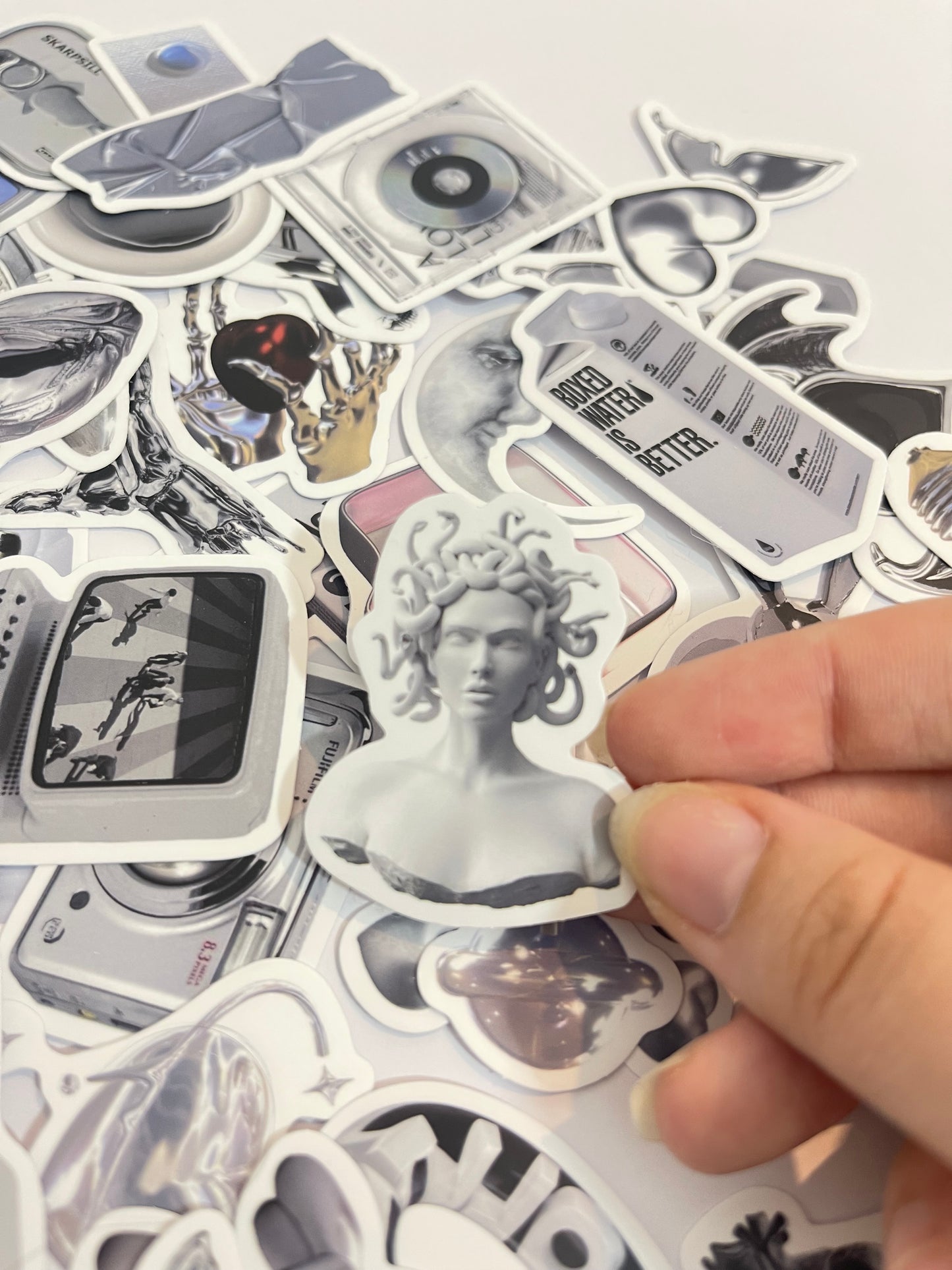 Silver stickers pack