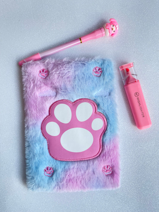 Fluffy paw notebook