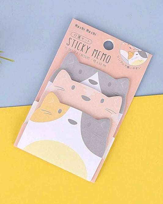 3 cats sticky notes