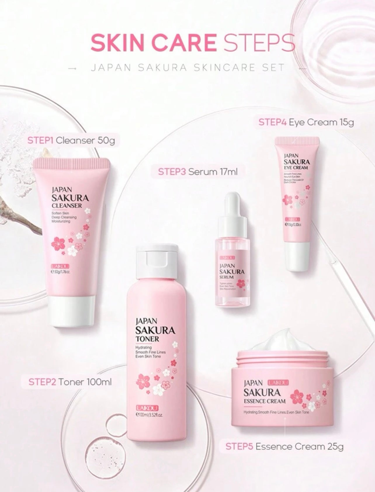 Sakura skin care set