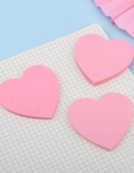 Heart shaped sticky notes