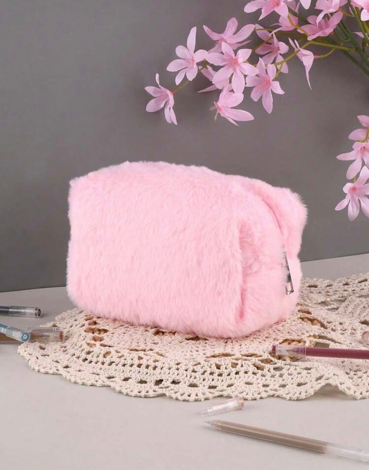 Huge fluffy pencil case