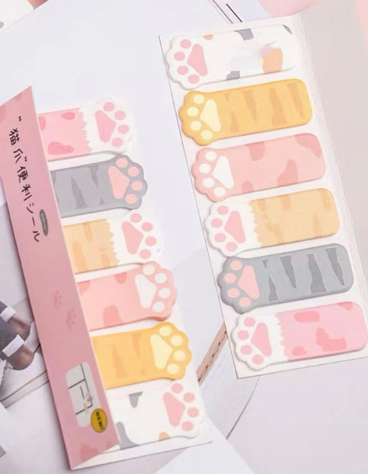 Cat finger sticky notes