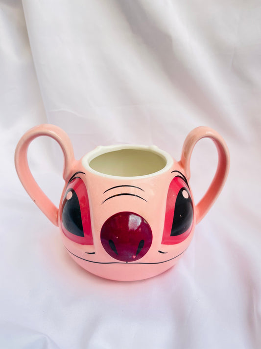 Pink stitch mug