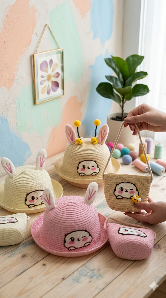 Aesthetic  hat and bag set