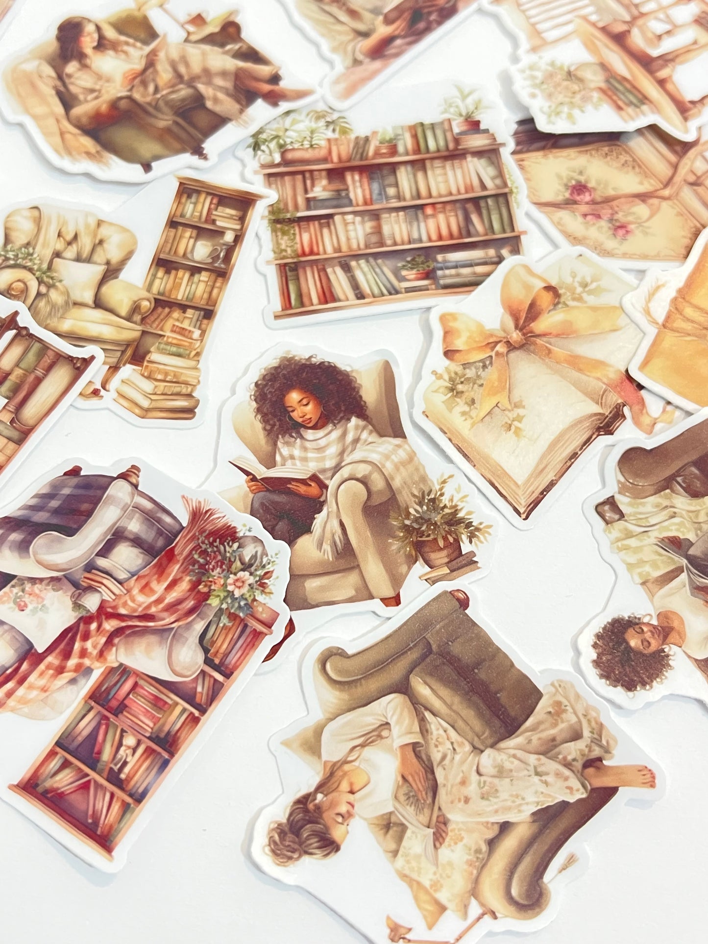 Vintage cozy stickers