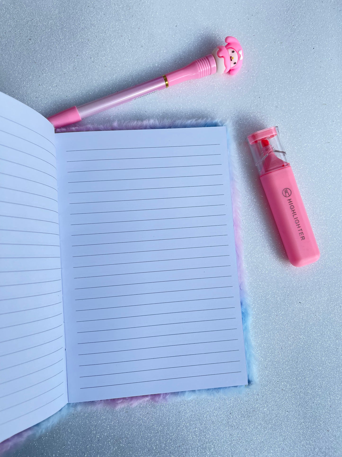 Barbie fluffy notebook