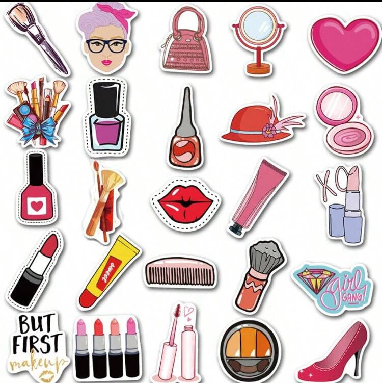 Make up stickersefashion make up girly stickers set of 50 p