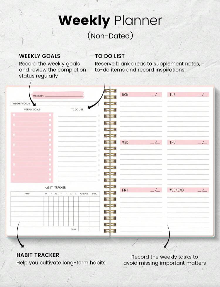 Pink planner