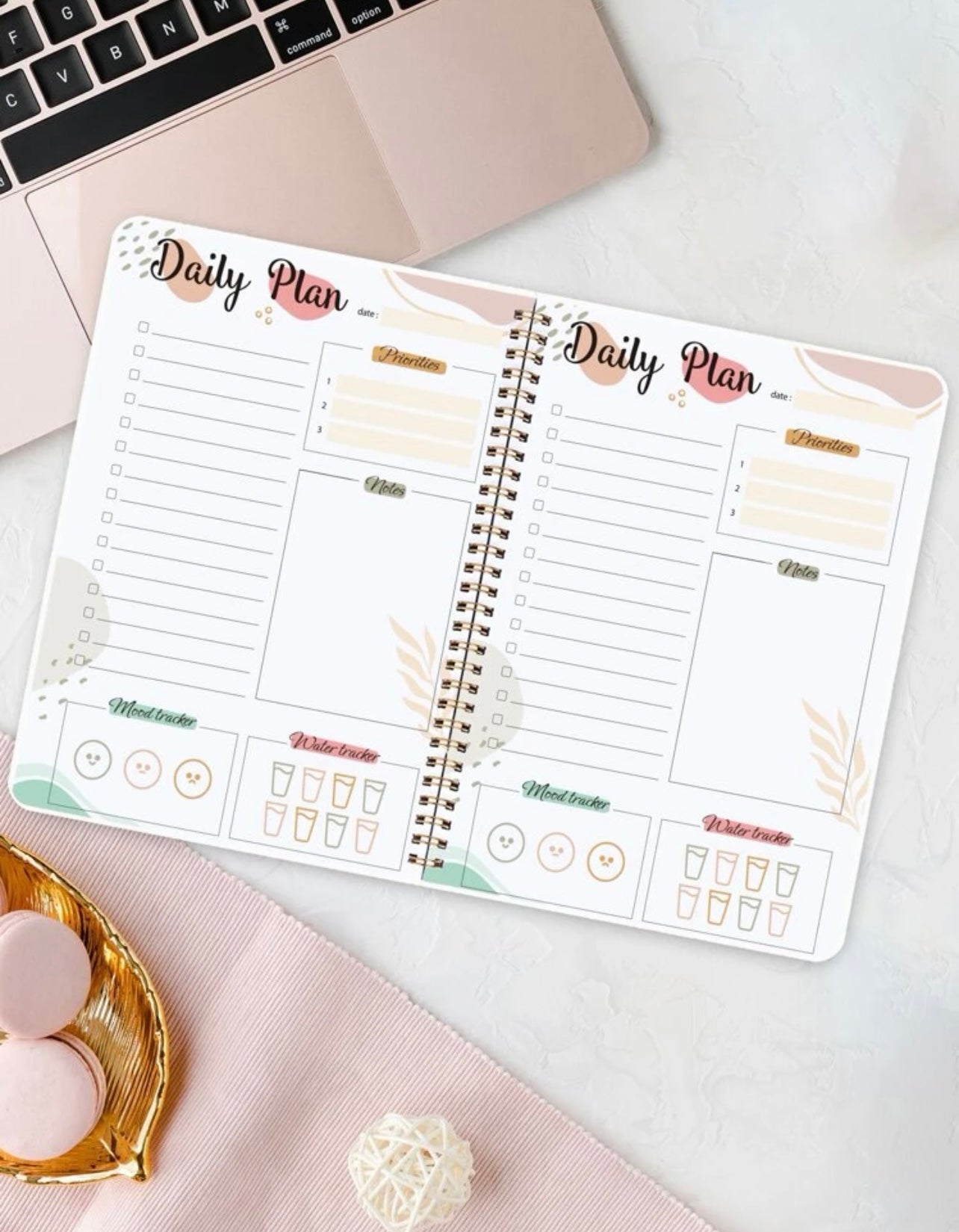 Beige daily planner