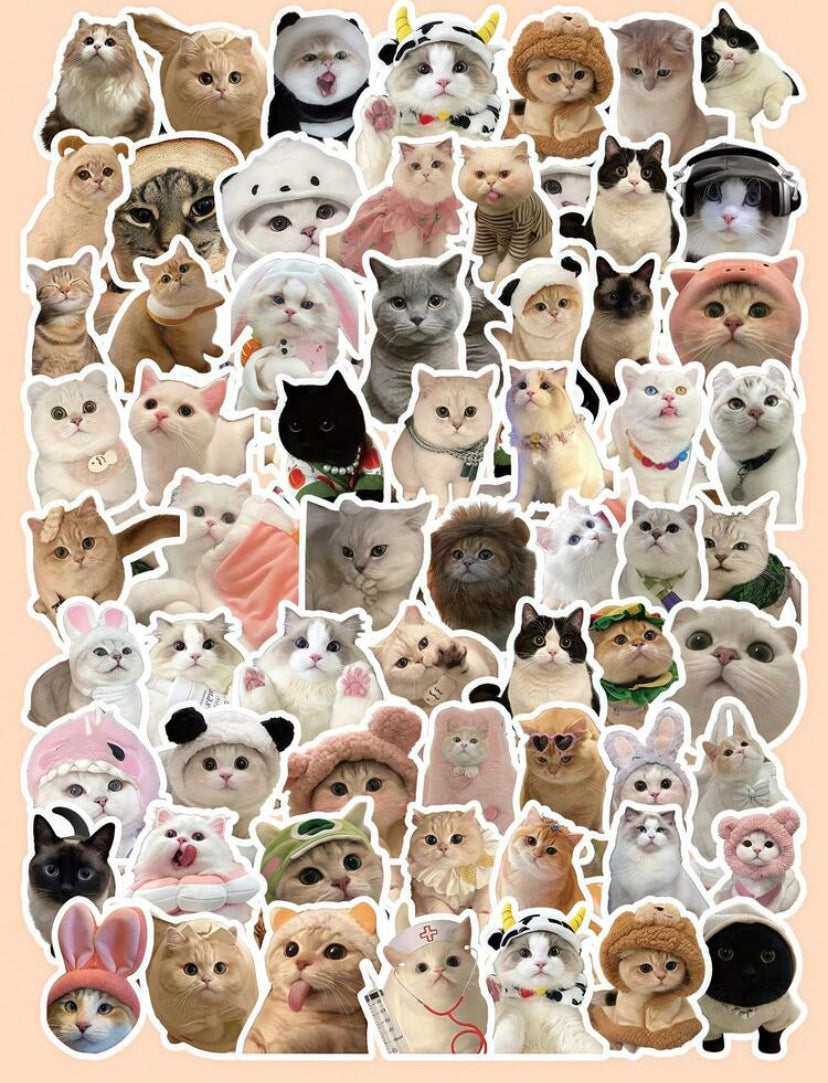 Whatsapp cats stickers