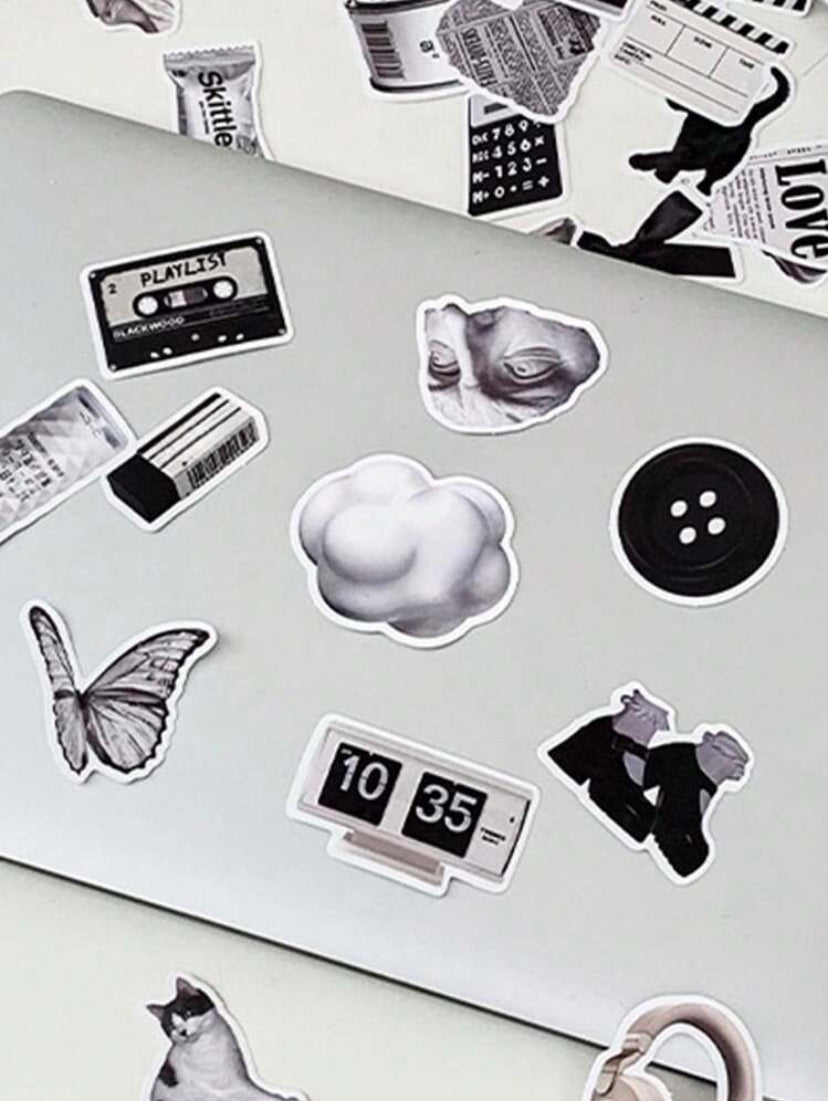 Black and whote stickers