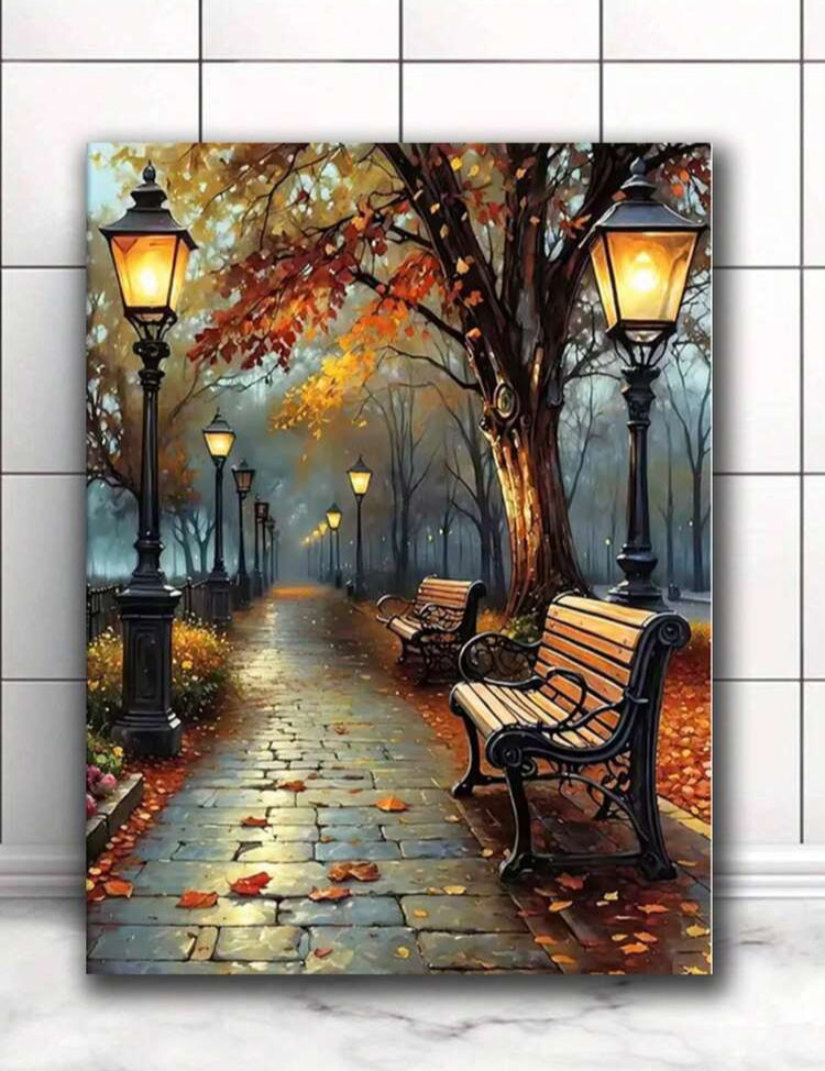 Street landscape diamond painting set