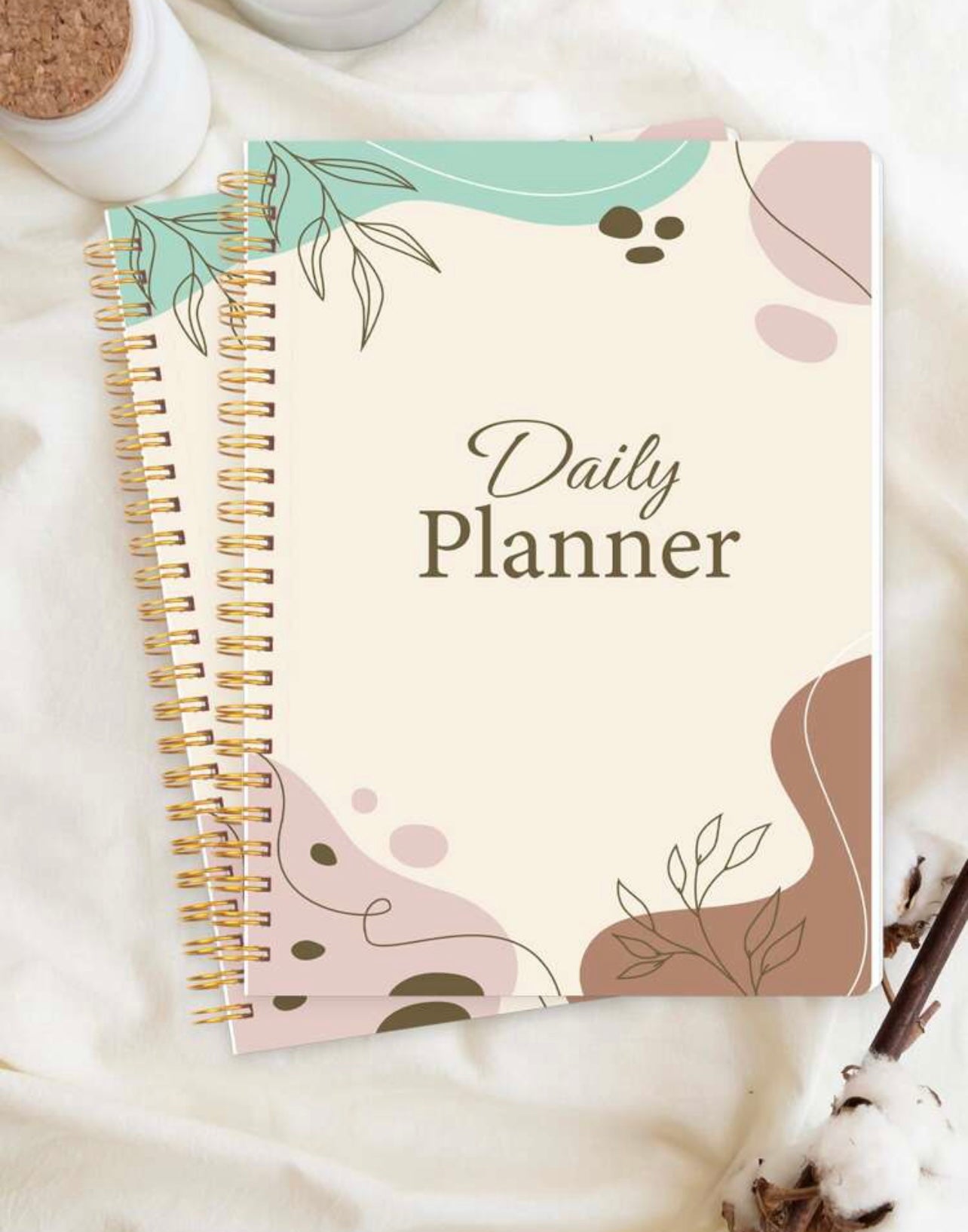 Beige daily planner