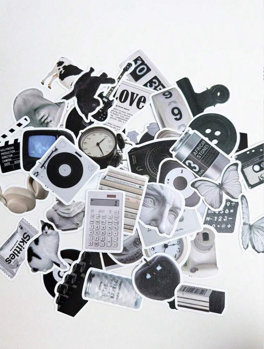 Black and whote stickers