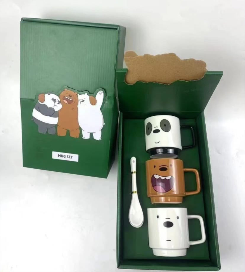 Teddy bears mugs set