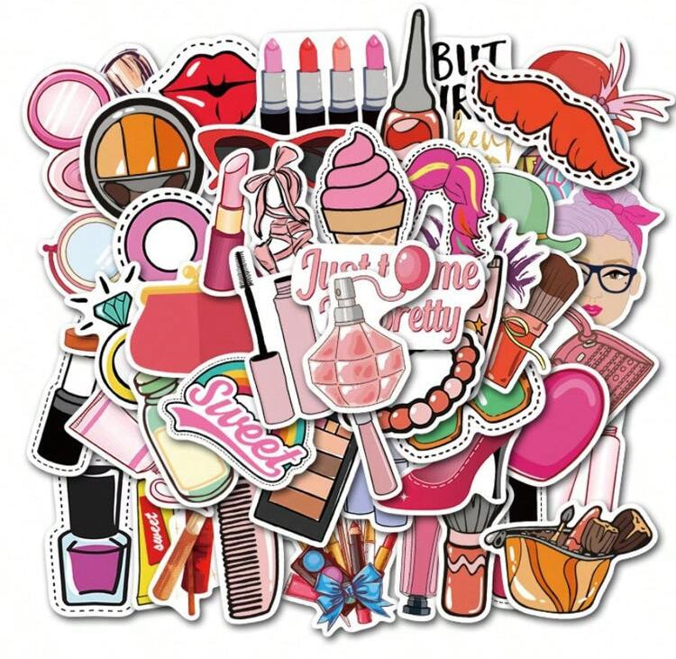 Make up stickersefashion make up girly stickers set of 50 p