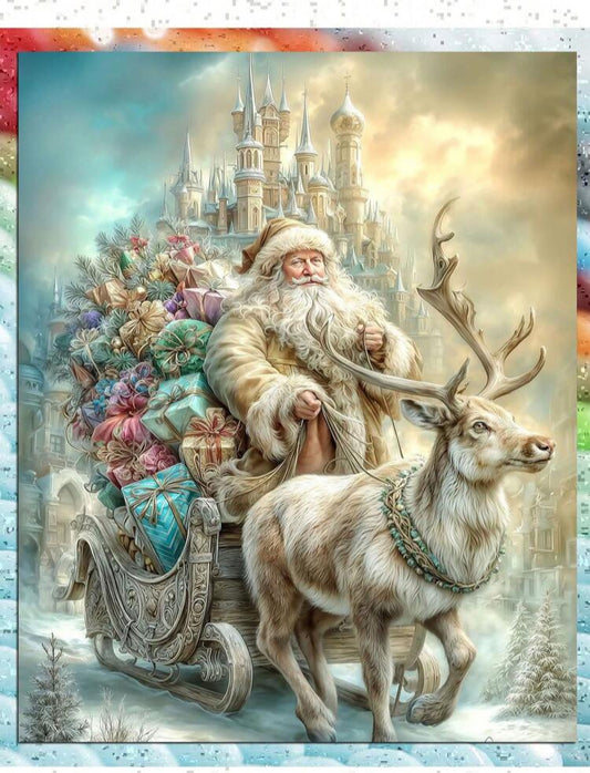 Santa claus fairy castle diamond painting set