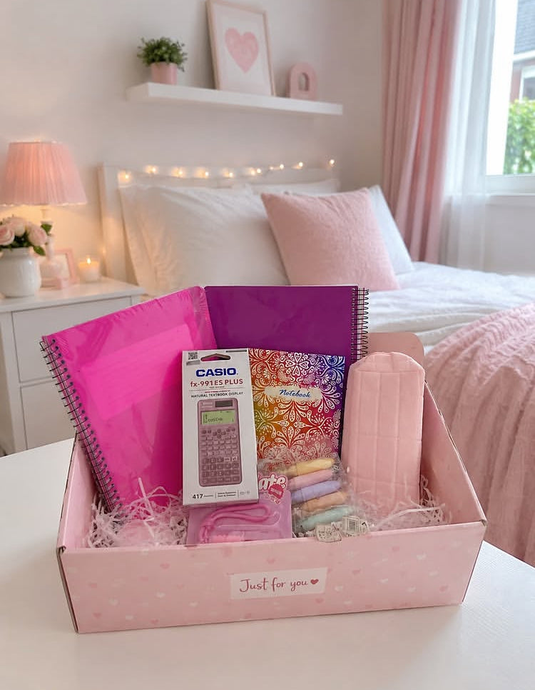 Pink study gift set